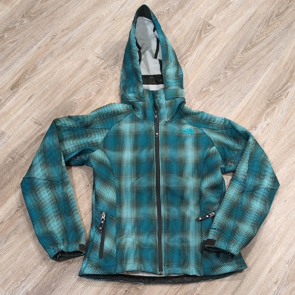 The North Face Jackets & Blazers - 💙💚 The North Face Blue Checker Pattern Fleece Lined Jacket Women's size M 💚💙